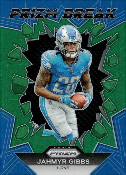 Jahmyr Gibbs 2023 Panini Prizm Break Green Prizm #PR - 5 - Collector Store LLC