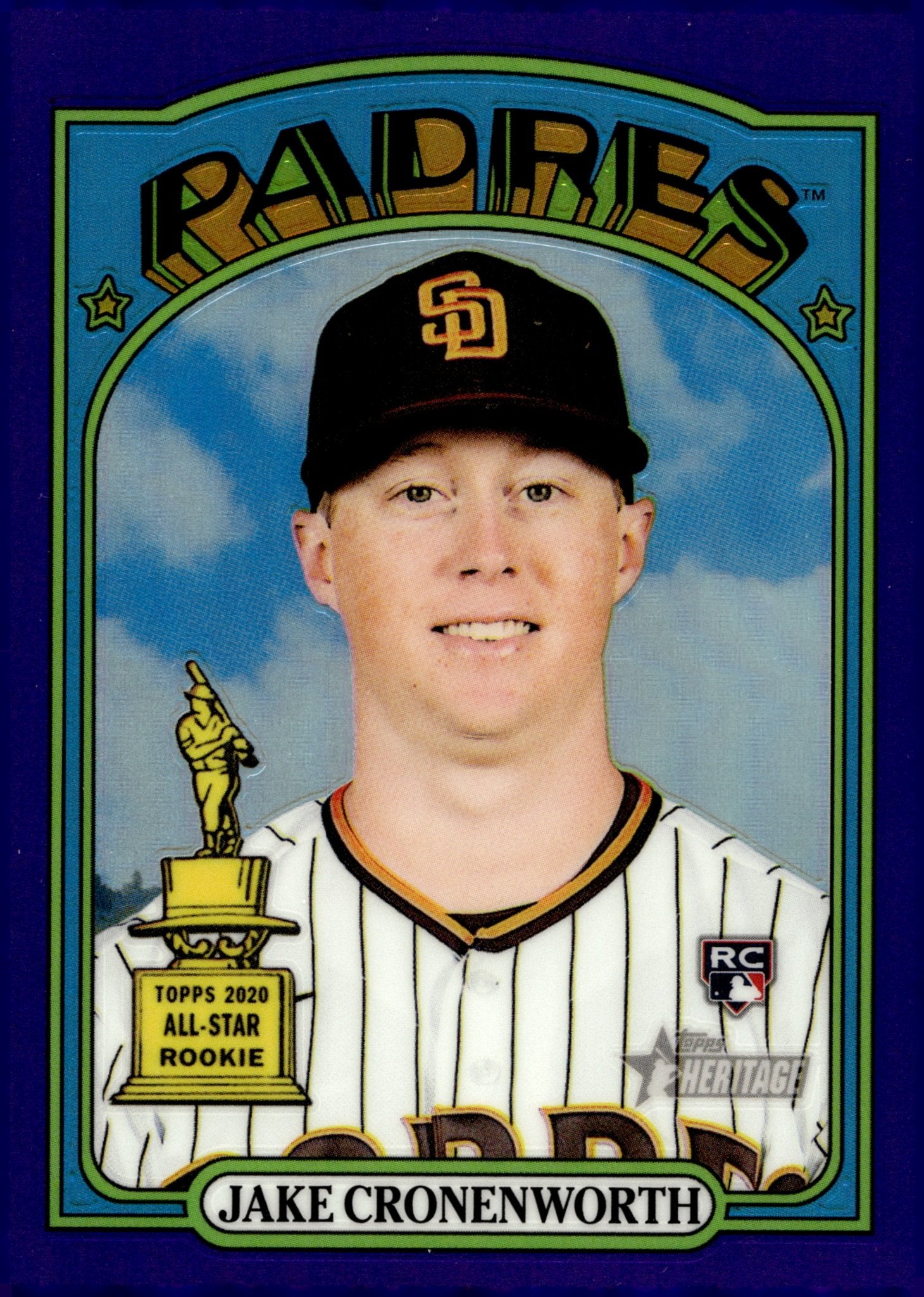Jake Cronenworth 2021 Topps Chrome Heritage Purple Refractor RC #641 - Collector Store LLC