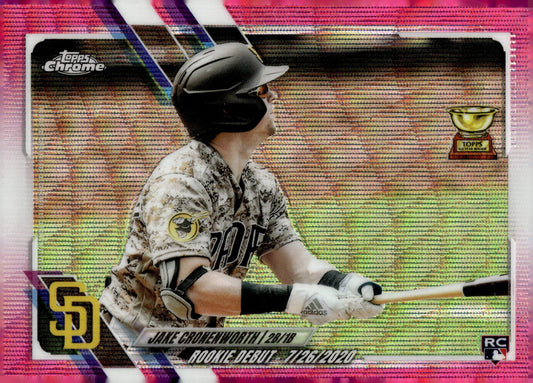Jake Cronenworth 2021 Topps Chrome Update Series Pink Wave Refractor RC USC25 - Collector Store LLC