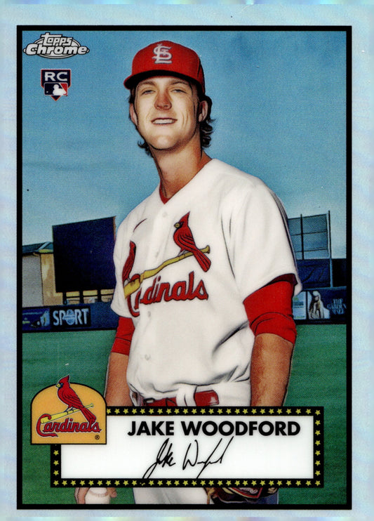 Jake Woodford 2021 Topps Chrome Platinum Refractor RC 91 - Collector Store LLC