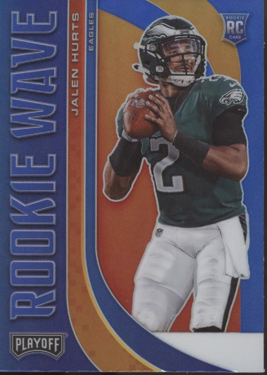 Jalen Hurts 2020 Panini Playoff Rookie Wave Blue & Orange Prizm RC #RW - 22 - Collector Store LLC