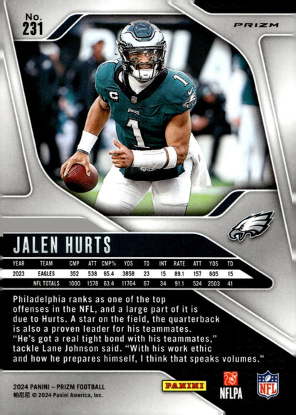 Jalen Hurts 2024 Panini Prizm Red White & Blue Prizm #231 - Collector Store LLC