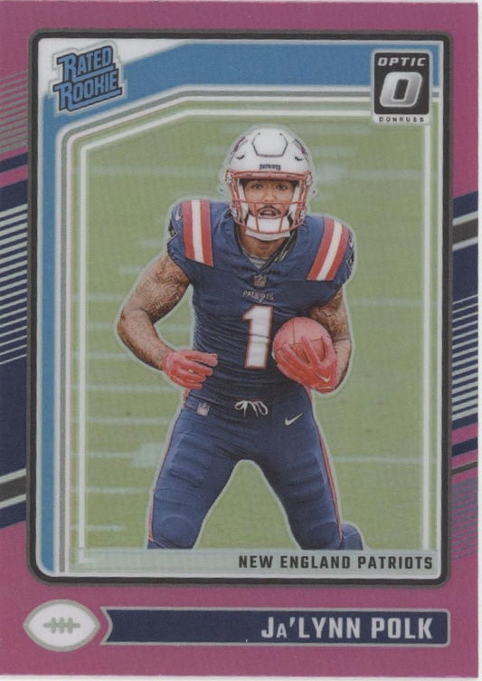 Ja'Lynn Polk 2024 Panini Donruss Optic Rated Rookie Pink Prizm RC #240 #1 - Collector Store LLC