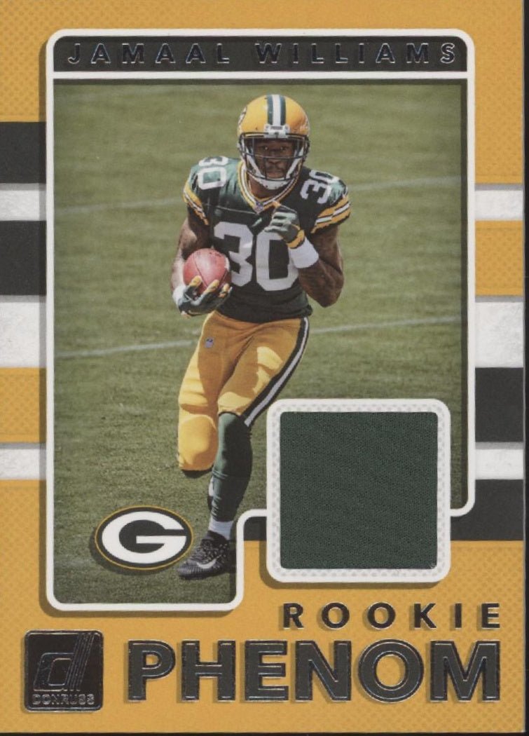 Jamaal Williams 2017 Panini Donruss Rookie Phenom Swatch RC #37 - Collector Store LLC