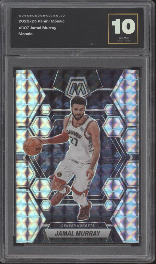 Jamal Murray 2022 - 23 Panini Mosaic Prizm #107 Advanced Grading 10 - Collector Store LLC