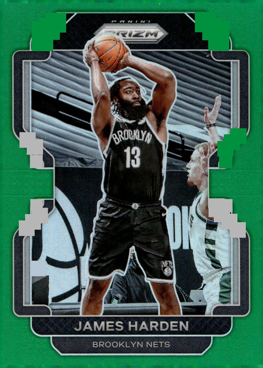 James Harden 2021 - 22 Panini Prizm Green Prizm #44 - Collector Store LLC