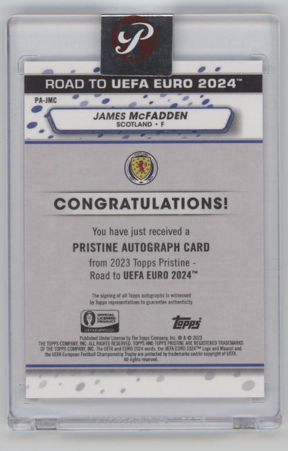 James McFadden 2023 Topps Pristine Road to UEFA Euro Auto #PA - JMC - Collector Store LLC