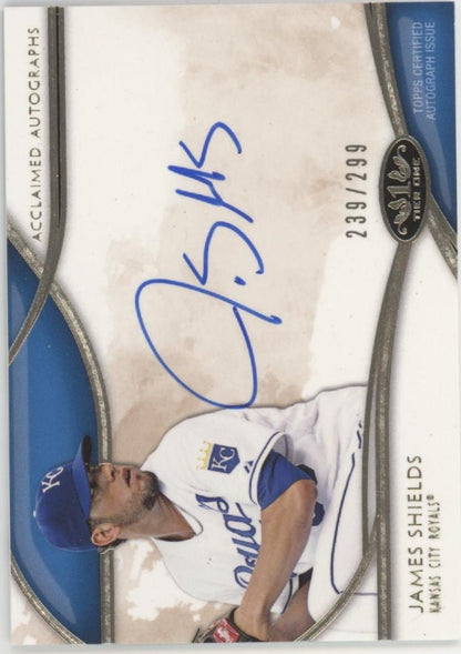 James Shields 2014 Topps Tier One Auto 239/299 #AA - JSI - Collector Store LLC