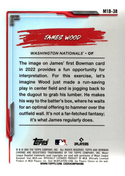 James Wood 2024 Bowman Chrome My 1st Bowman Mojo Refractor #M1B - 38 - Collector Store LLC