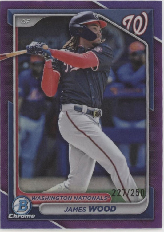 James Wood 2024 Bowman Chrome Purple Refractor 227/250 #BCP - 216 - Collector Store LLC