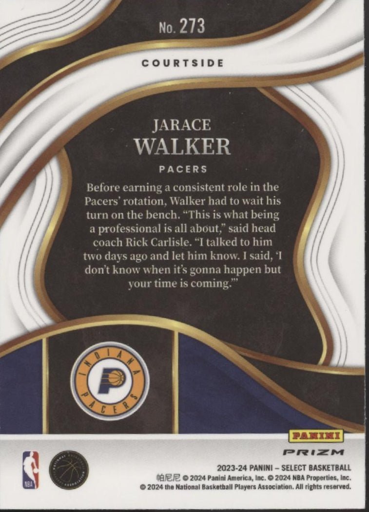 Jarace Walker 2023 - 24 Panini Select Zebra Prizm RC #273 - Collector Store LLC