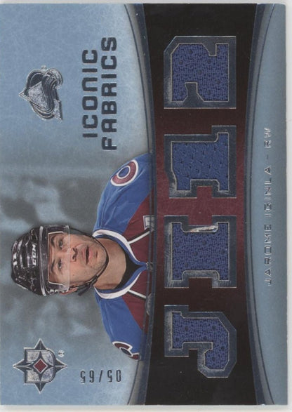 Jarome Iginla 2015 - 16 Upper Deck Ultimate Collection Iconic Fabrics Swatch 05/65 - Collector Store LLC