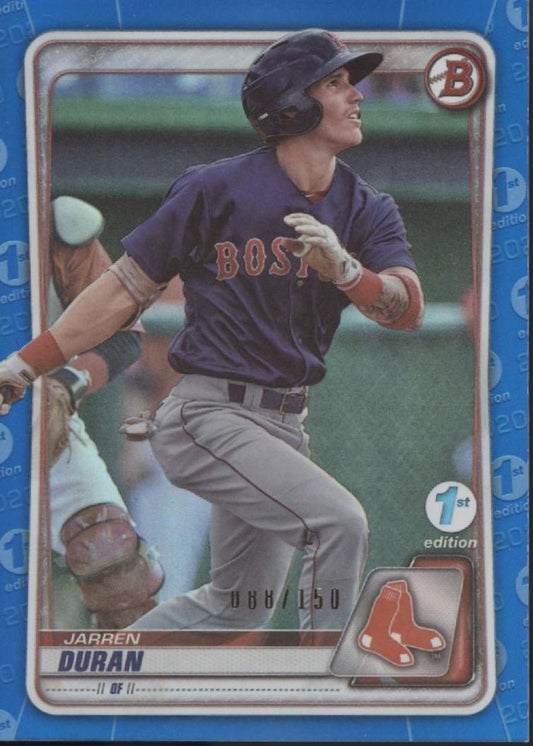 Jarren Duran 2020 Bowman 1st Edition Blue Foil 088/150 #BD - 55 - Collector Store LLC
