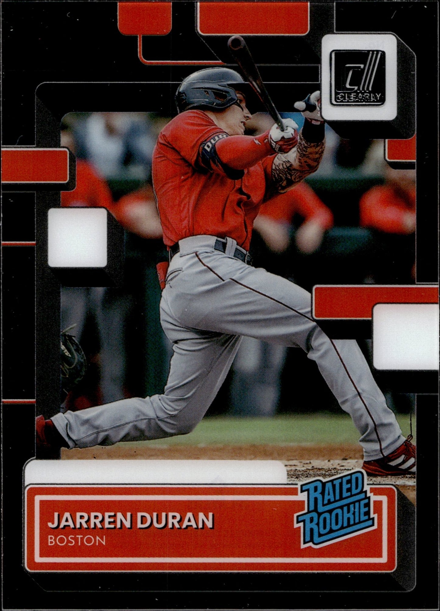 Jarren Duran 2022 Panini Chronicles Clearly Donruss Rated Rookie RC #56 - Collector Store LLC