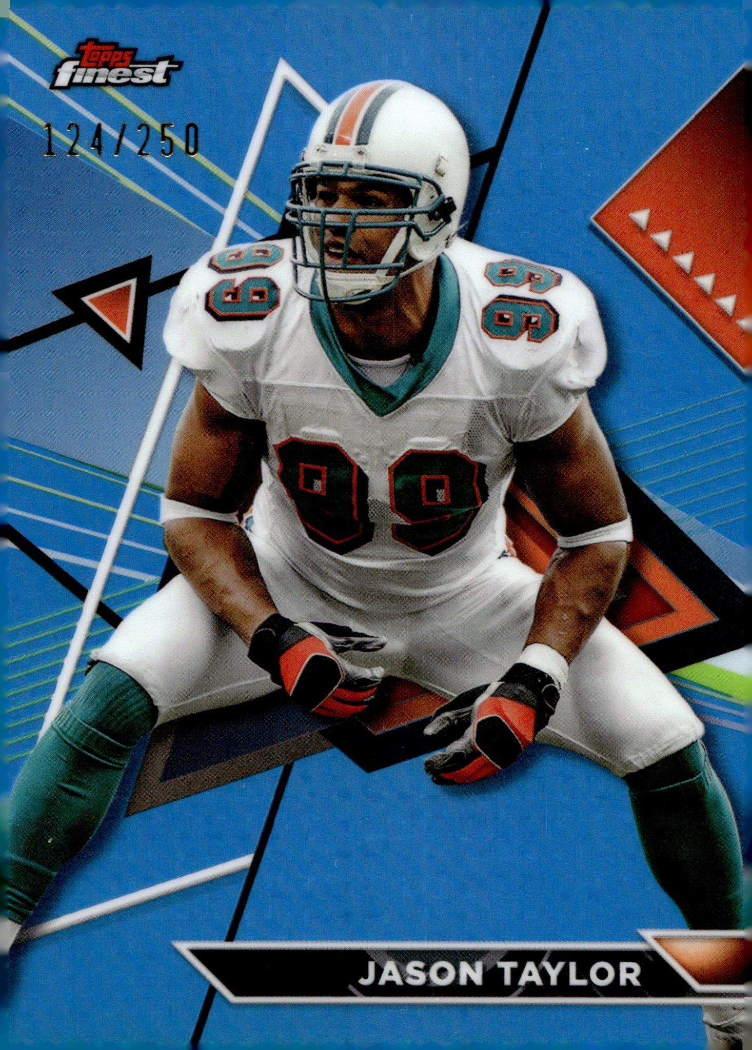 Jason Taylor 2024 Topps Composite Finest Blue Refractor 124/250 #206 - Collector Store LLC