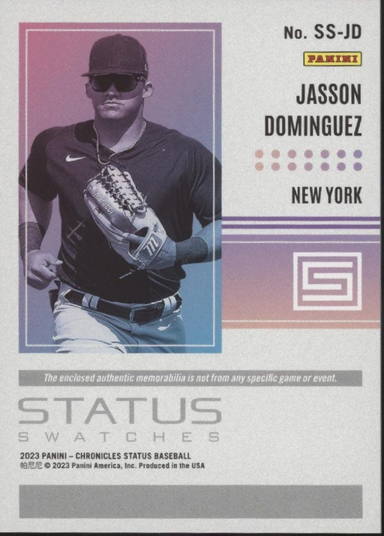 Jasson Dominguez 2023 Panini Chronicles Status Swatches #SS - JD - Collector Store LLC