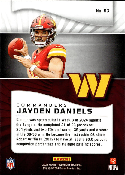 Jayden Daniels 2024 Panini Illusions Black Foil RC #93 - Collector Store LLC