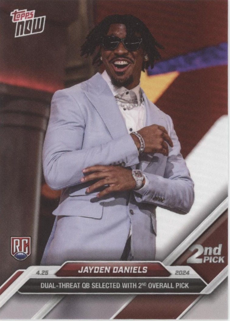 Jayden Daniels 2024 Topps Now 2nd Pick RC #D - 2 #2 - Collector Store LLC