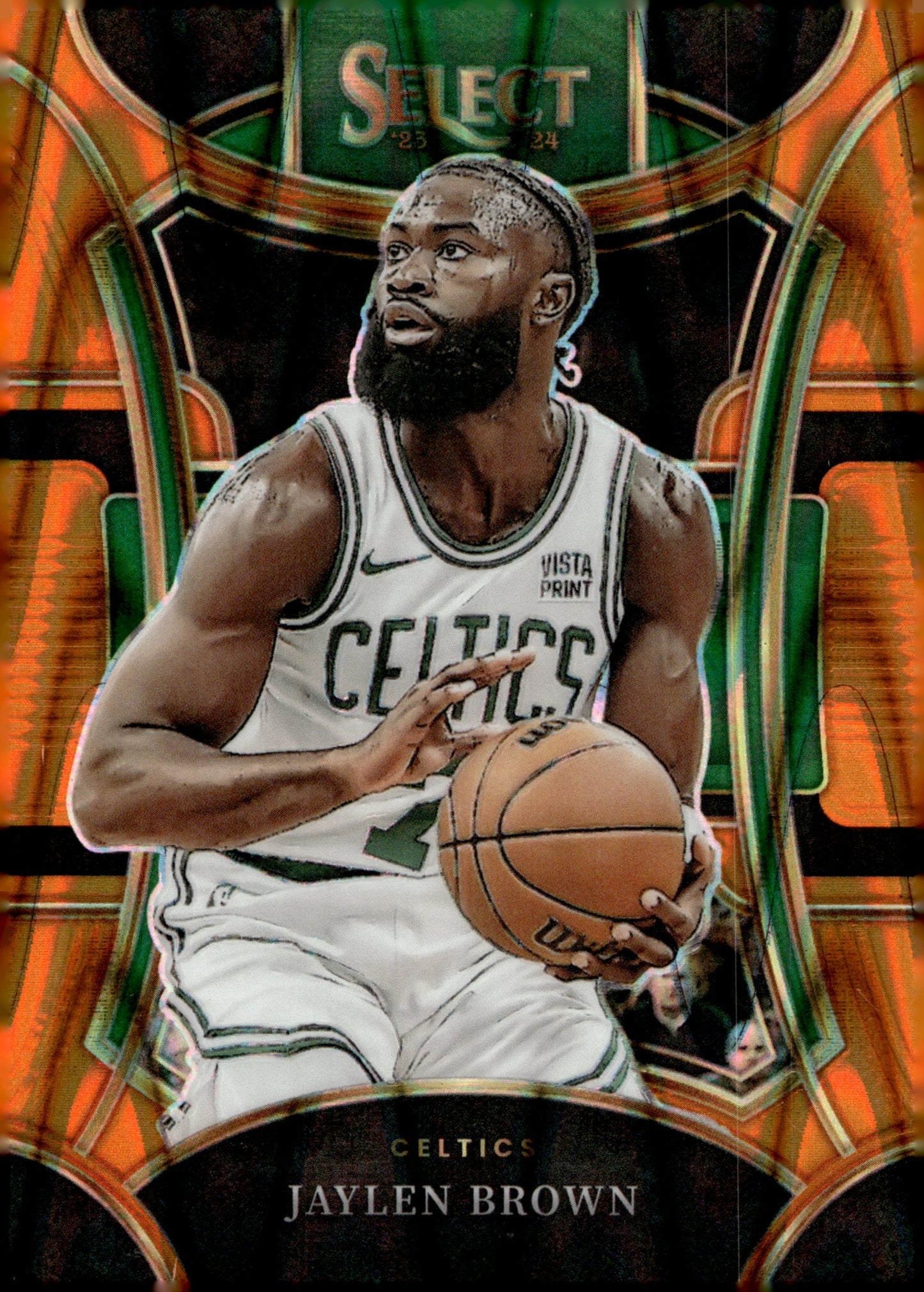 Jaylen Brown 2023 - 24 Panini Select Orange Ray Wave Prizm #379 - Collector Store LLC