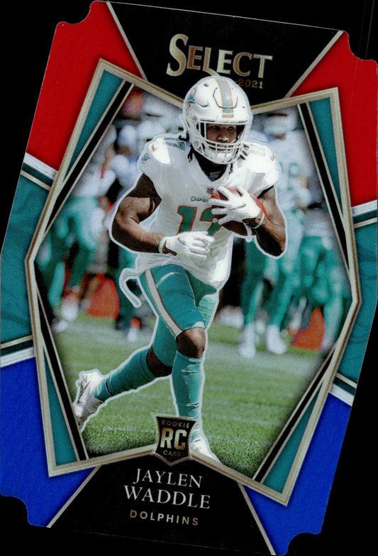 Jaylen Waddle 2021 Panini Select Die - Cut Tri Color Prizm RC #148 - Collector Store LLC