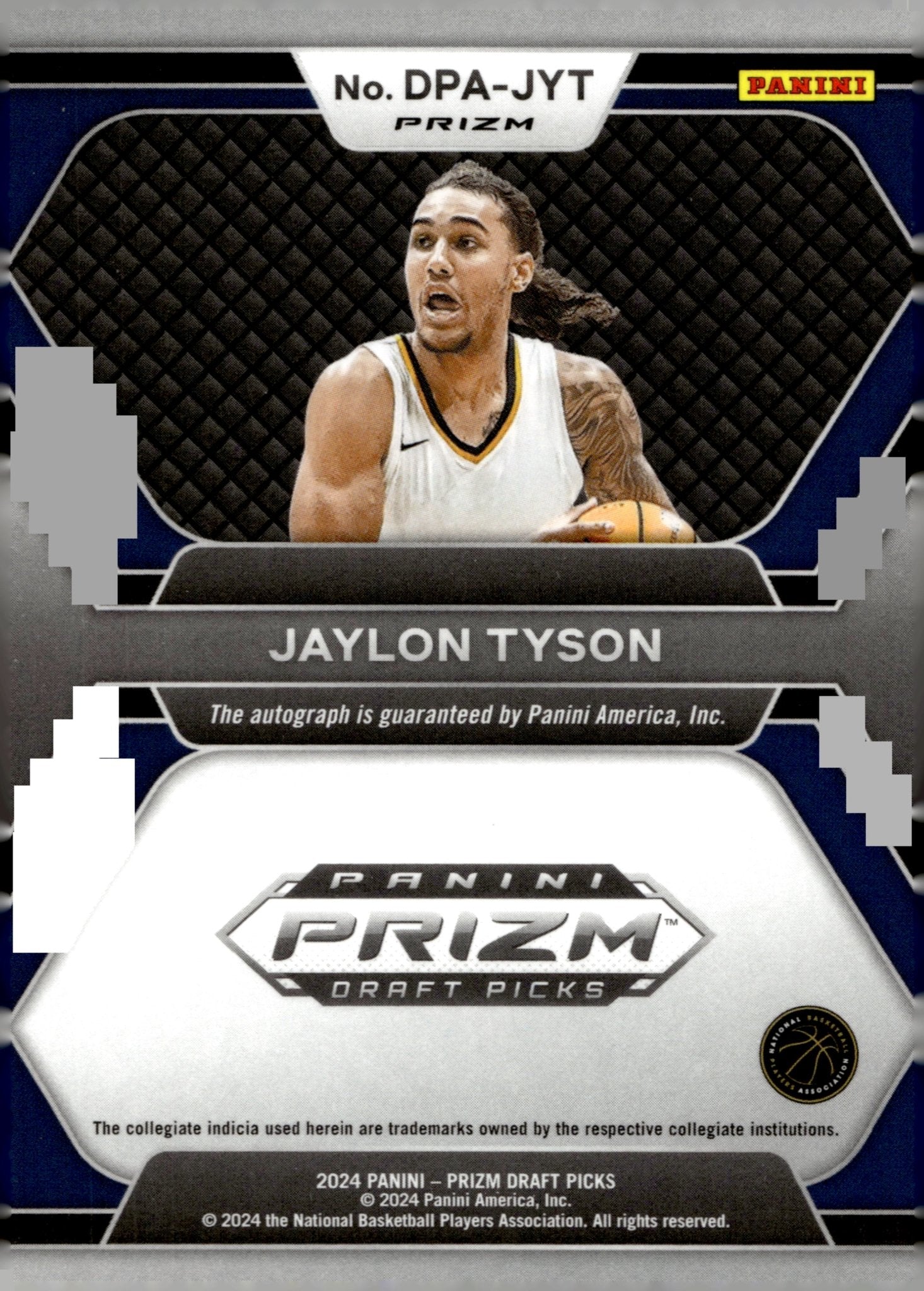 Jaylon Tyson 2024 Panini Prizm Draft Picks Hyper Przm RC Auto #DPA - JYT - Collector Store LLC