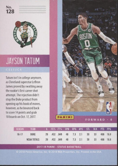 Jayson Tatum 2017 - 18 Panini Status RC #128 #4 - Collector Store LLC