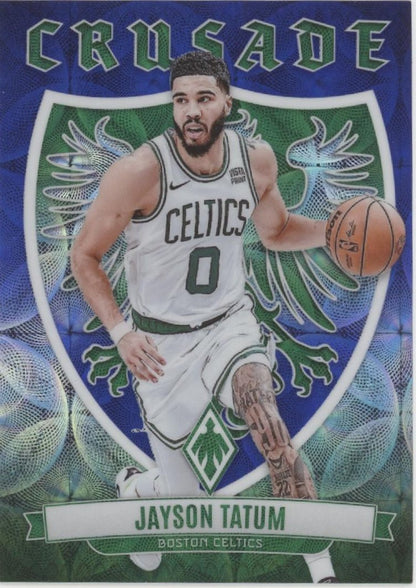 Jayson Tatum 2023 - 24 Panini Phoenix Crusade Blue Scope Refractor 14/35 #24 - Collector Store LLC