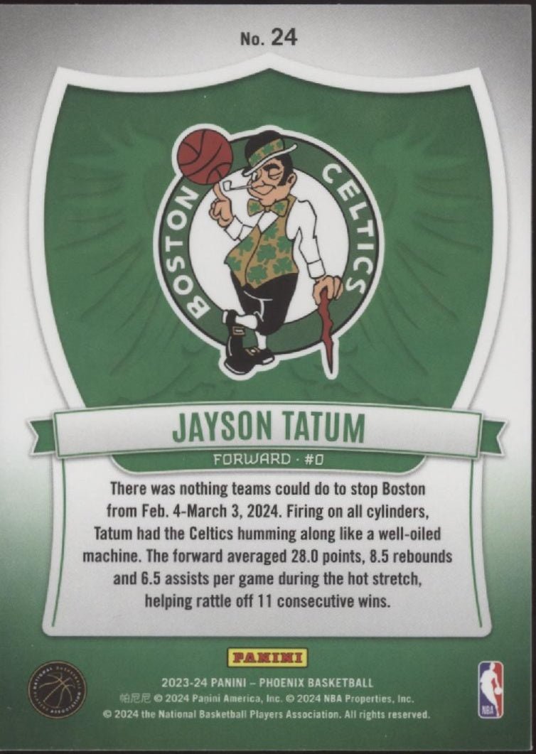 Jayson Tatum 2023 - 24 Panini Phoenix Crusade Refractor #24 - Collector Store LLC