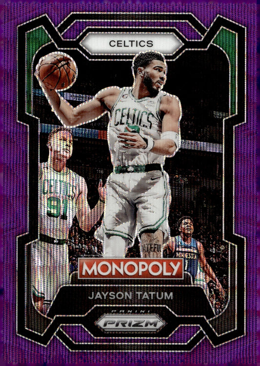 Jayson Tatum 2023 - 24 Panini Prizm Monopoly Purple Wave Prizm #7 #1 - Collector Store LLC