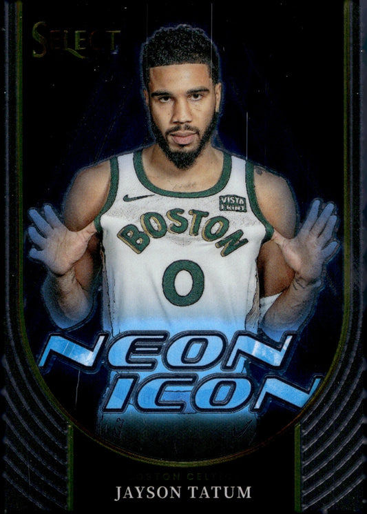 Jayson Tatum 2023 - 24 Panini Select Neon Icon #15 - Collector Store LLC