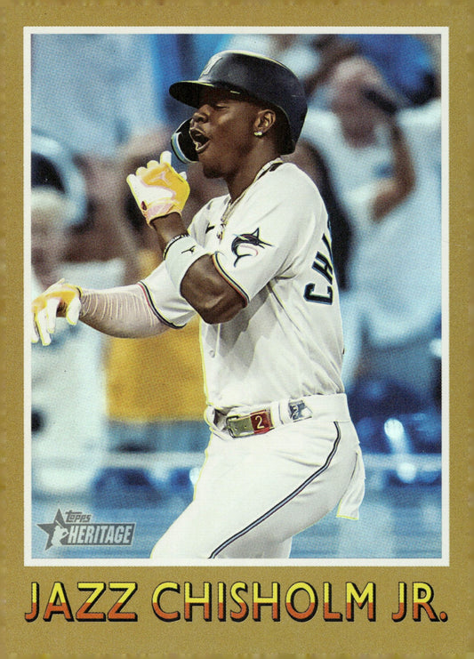 Jazz Chisolm Jr. 2024 Topps Heritage 70BS - 13 - Collector Store LLC