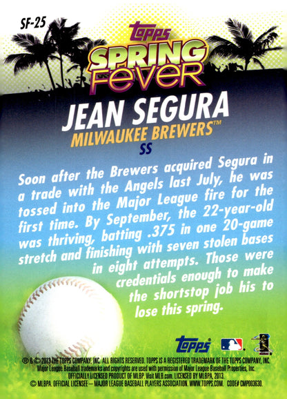 Jean Segura 2013 Topps Spring Fever SF - 25 - Collector Store LLC
