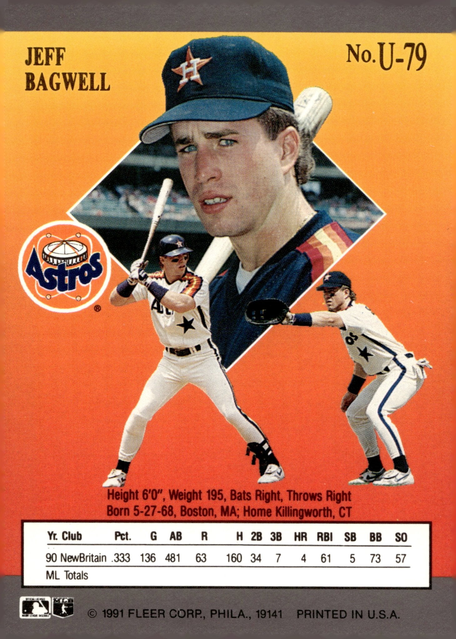 Jeff Bagwell 1991 Fleer Ultra Update RC #U - 79 - Collector Store LLC