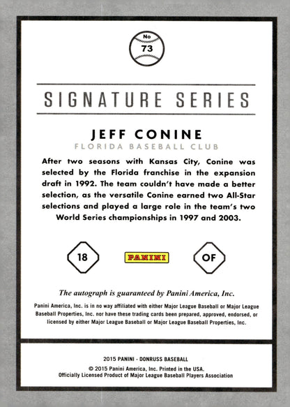 Jeff Conine 2015 Panini Donruss Signature Series Auto #73 - Collector Store LLC