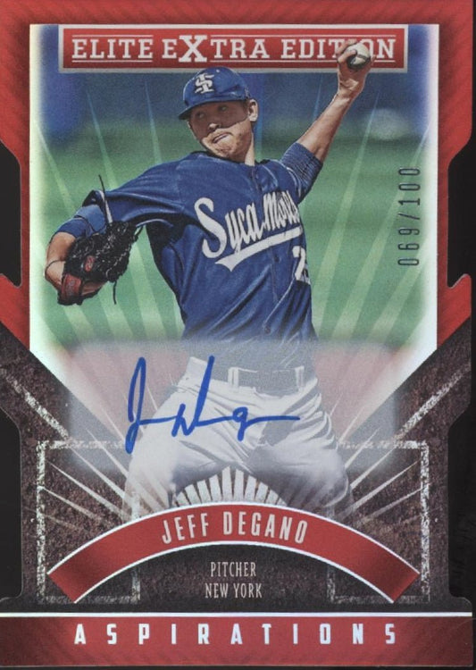 Jeff Degano 2015 Panini Elite Extra Edition Aspirations Die - Cut Auto 069/100 58 - Collector Store LLC