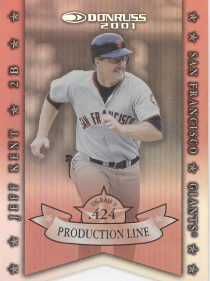 Jeff Kent 2001 Donruss Production Line Die - Cut 032/424 #PL - 11 - Collector Store LLC