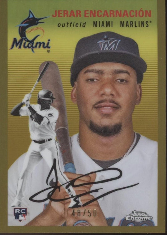 Jerar Encarnacion 2023 Topps Chrome Platinum Gold Refractor RC 48/50 30 - Collector Store LLC