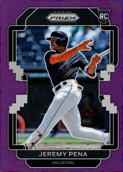 Jeremy Pena 2022 Panini Prizm Purple Prizm RC 17 - Collector Store LLC