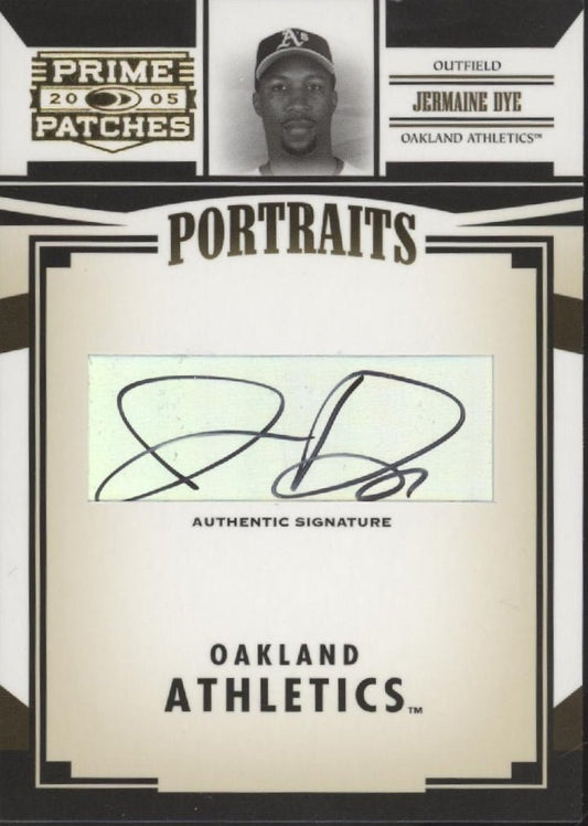 Jermaine Dye 2005 Donruss Prime Patches Portraits Auto #P - 39 - Collector Store LLC