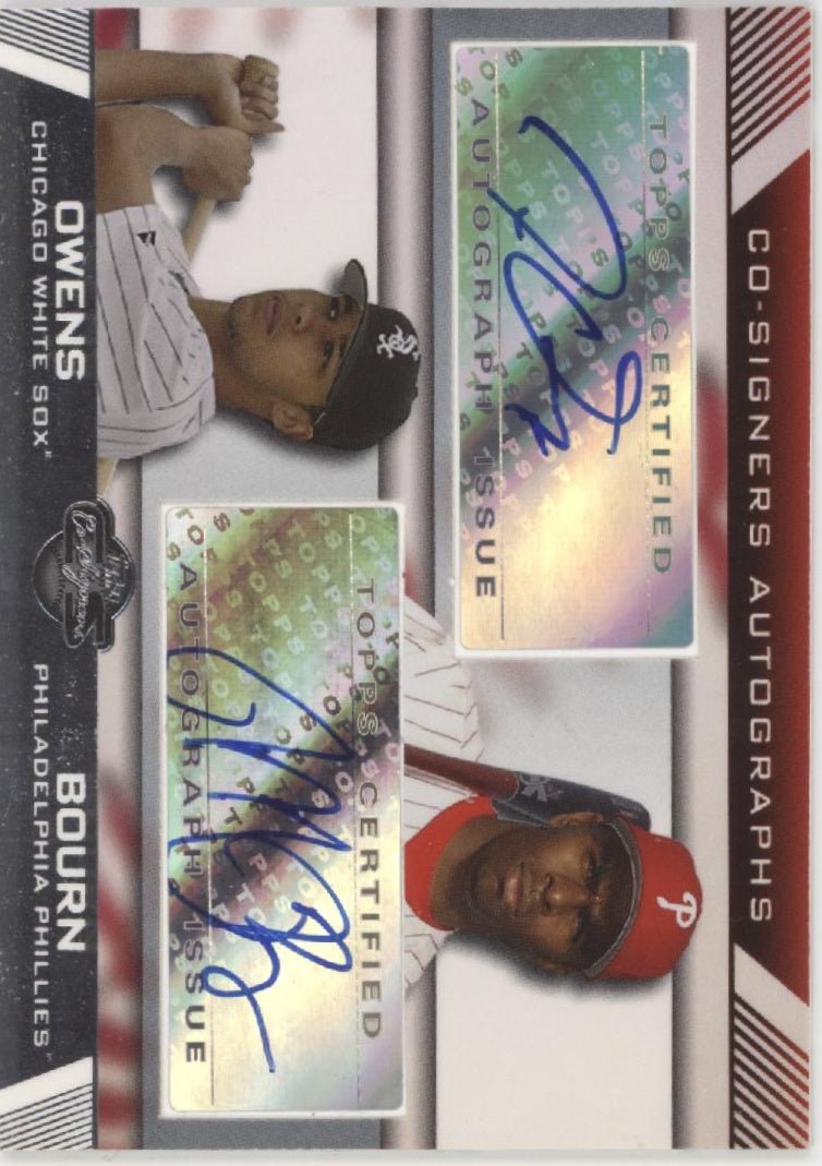 Jerry Owens / Mike Bourn 2007 Topps Co - Signers Autos #CS - OB - Collector Store LLC