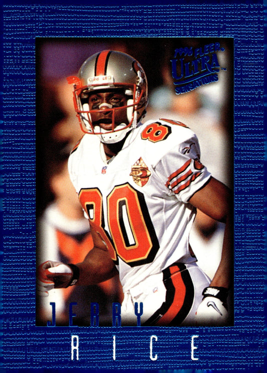 Jerry Rice 1996 Fleer Ultra Sensations Blue #91 - Collector Store LLC