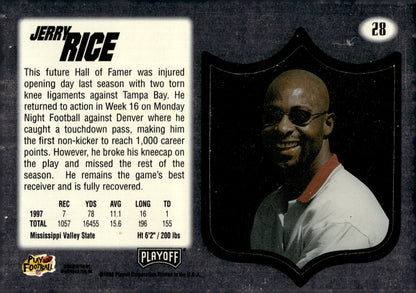 Jerry Rice 1998 Playoff Absolute SSD #28 #1 - Collector Store LLC