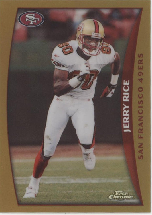 Jerry Rice 1998 Topps Chrome Gold Refractor #38 - Collector Store LLC