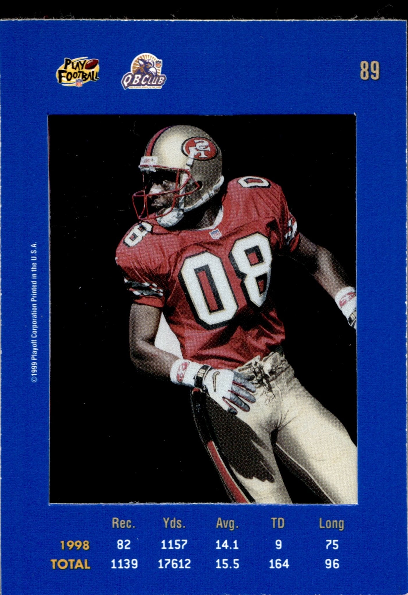 Jerry Rice 1999 Playoff Absolute SSD Blue #89 #2 - Collector Store LLC