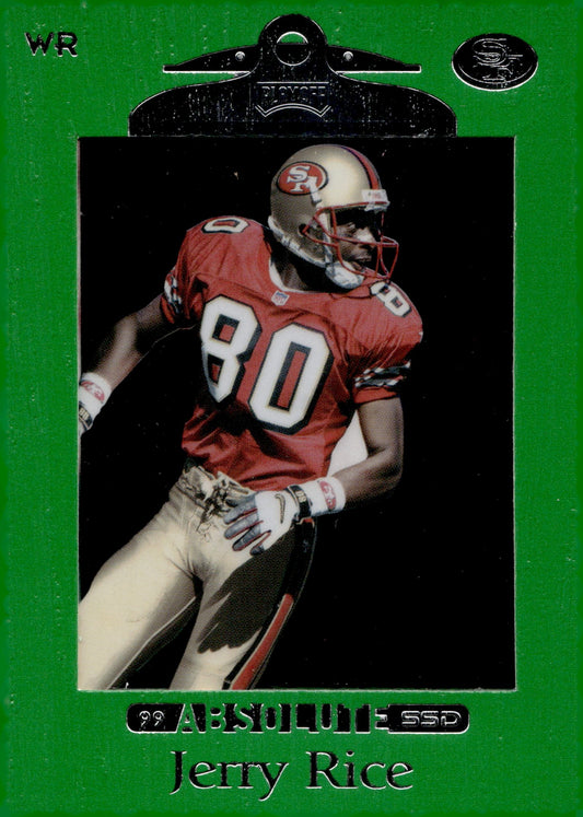 Jerry Rice 1999 Playoff Absolute SSD Green #89 - Collector Store LLC
