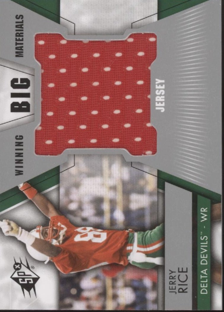 Jerry Rice 2014 Upper Deck SPX Winning Big Materials Swatch #WB - JR - Collector Store LLC