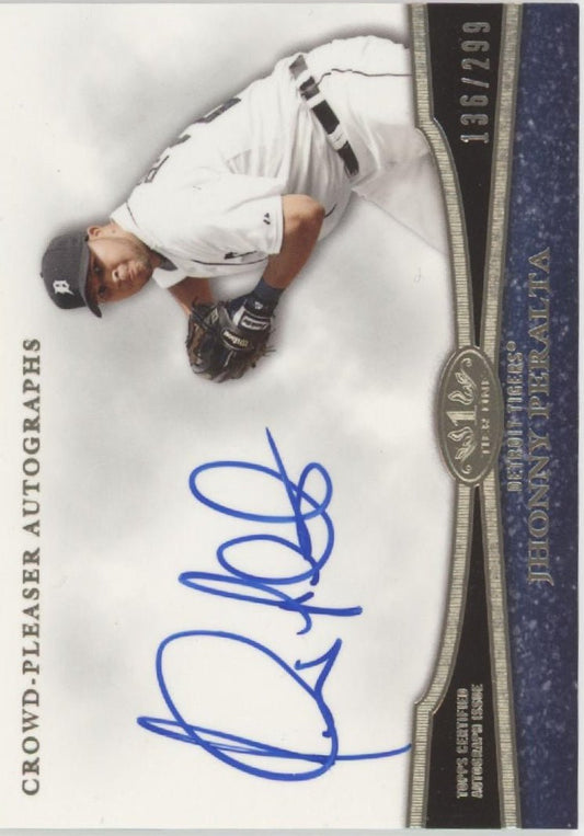 Jhonny Peralta 2014 Topps Tier One Crow Pleaser Auto 136/299 #CPA - JP1 - Collector Store LLC