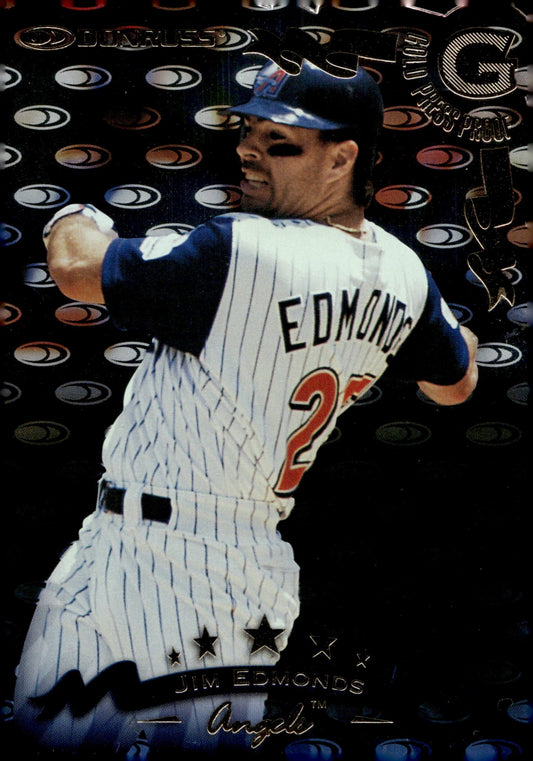 Jim Edmonds 1997 Donruss Gold Press Proof Die - Cut #44 - Collector Store LLC