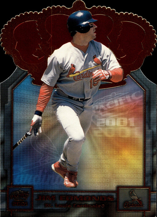 Jim Edmonds 2000 Pacific Gold Crown Die - Cut #28 - Collector Store LLC