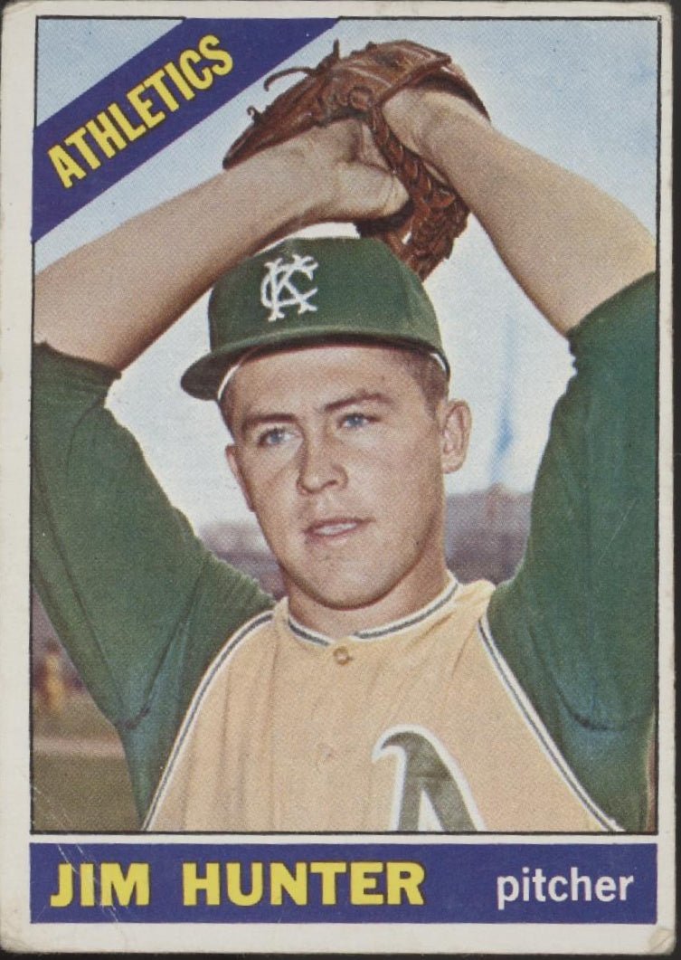 Jim Hunter 1966 Topps #36 Kansas City Athletics GD - Collector Store LLC